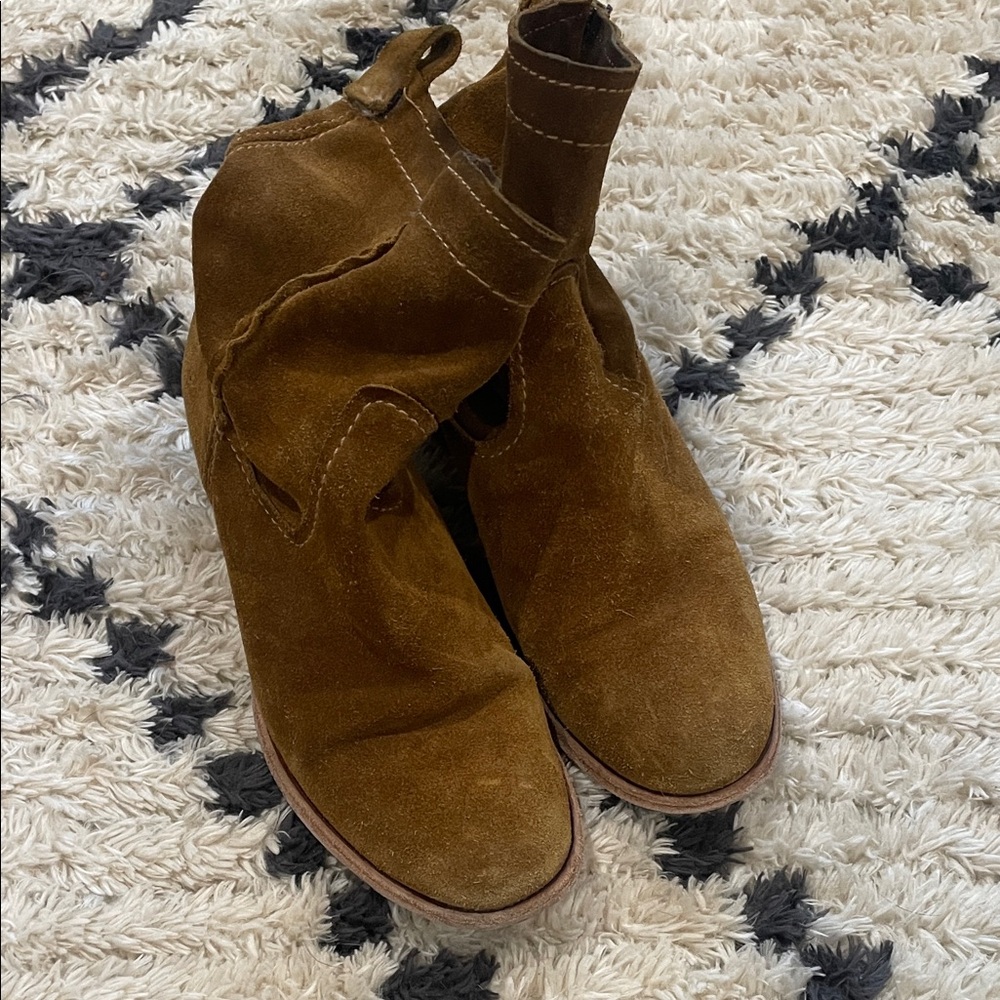 Frye Brown Suede Ankle Boots
